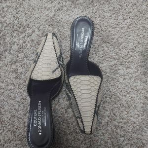 Couture Donald J. Pliner leather mules